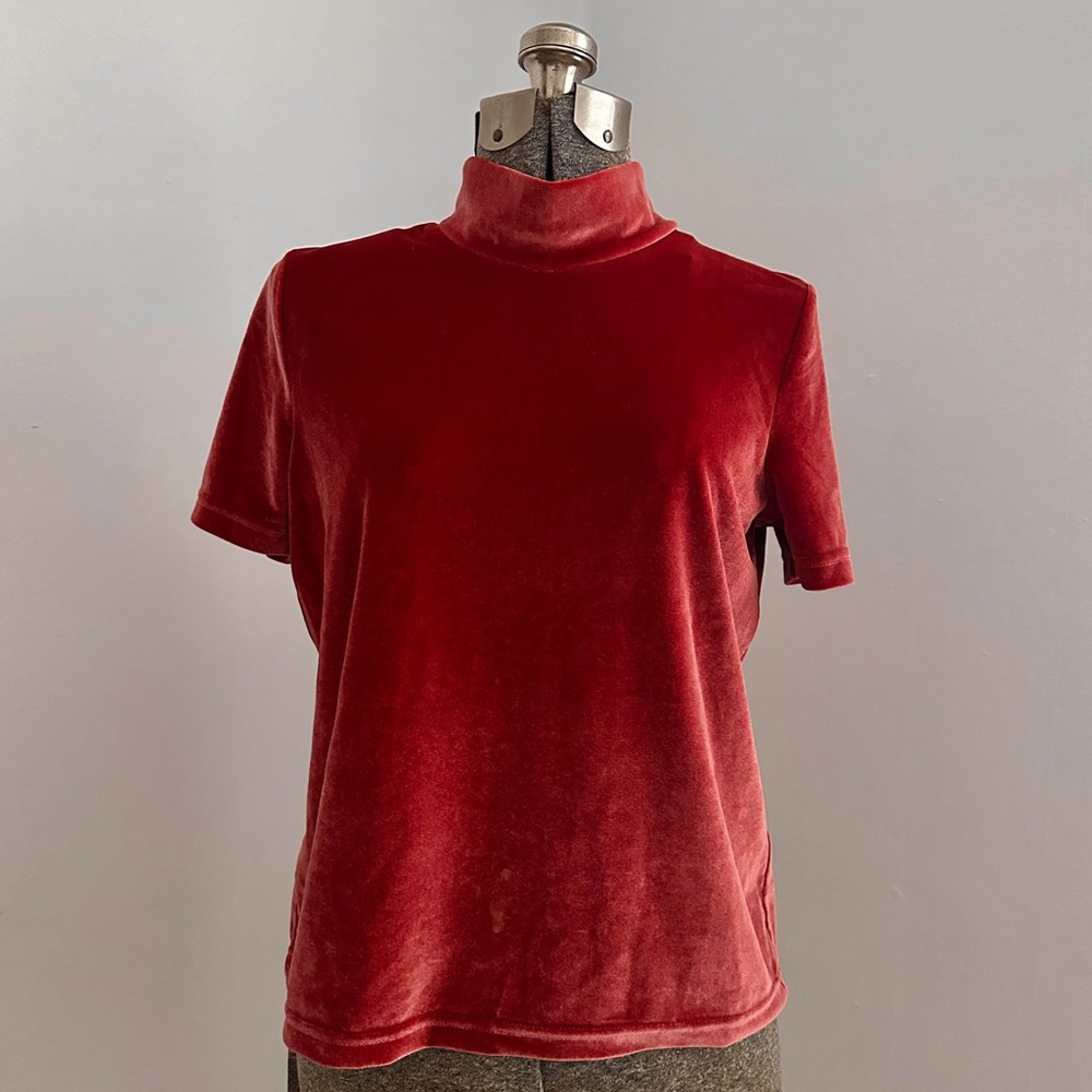 Madewell Velvet Mock Neck Top